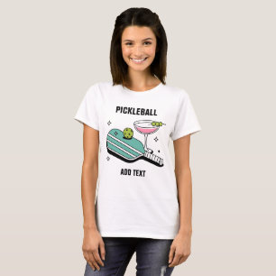 Pickleball-Schläger und Cocktail T-Shirt