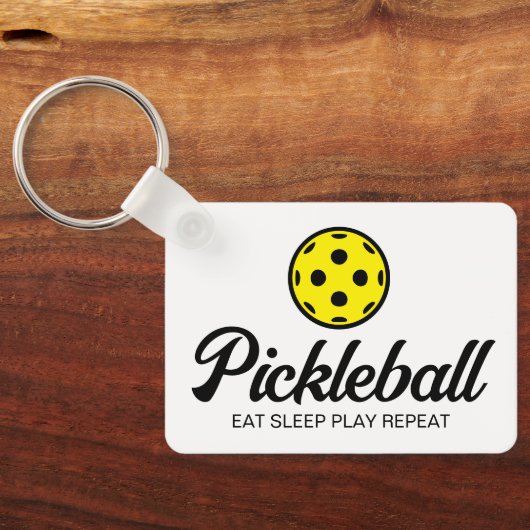 Pickleball-Schlüsselanhänger Eat Sleep Play wieder Schlüsselanhänger (Rückseite)