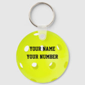 Pickleball Schlüsselanhänger ID Tag IHRER NAME UND (Vorderseite)