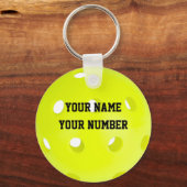 Pickleball Schlüsselanhänger ID Tag IHRER NAME UND (Vorderseite)