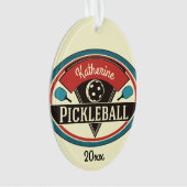 Pickleball-Schmuck - Vintage-Design Ornament (Vorderseite)