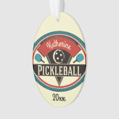 Pickleball-Schmuck - Vintage-Design Ornament (Vorderseite)