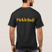 Pickleball Schwarz T-Shirt (Rückseite)