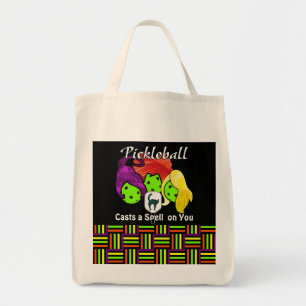 Pickleball-Schwestern-Hexen-Halloween Tragetasche