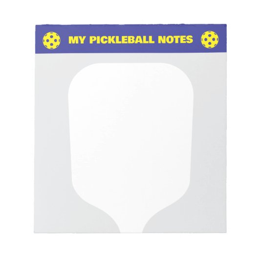 Pickleball score notepads for player and coach notizblock (Vorderseite)