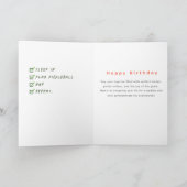 Pickleball Serve & Celebrate Rente Geburtstag Karte (Innenseite)