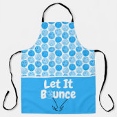 Pickleball Serve Ließ It Bounce Blue Personalisier Schürze (Vorderseite)