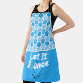 Pickleball Serve Ließ It Bounce Blue Personalisier Schürze (InSitu)