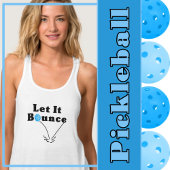 Pickleball Serve Ließ It Bounce Blue Personalisier Tank Top
