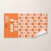 Pickleball Serve Ließ It Bounce Orange Personalisi Handtuch (Handtuch)