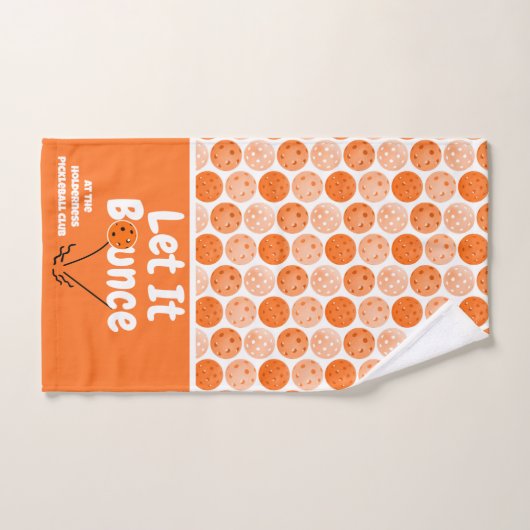 Pickleball Serve Ließ It Bounce Orange Personalisi Handtuch (Handtuch)