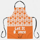 Pickleball Serve Ließ It Bounce Orange Personalisi Schürze (Vorderseite)