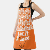 Pickleball Serve Ließ It Bounce Orange Personalisi Schürze (InSitu)