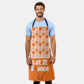 Pickleball Serve Ließ It Bounce Orange Personalisi Schürze (Getragen)