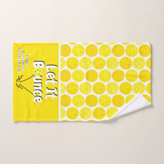 Pickleball Serve Ließ It Bounce Yellow Personalisi Handtuch (Handtuch)