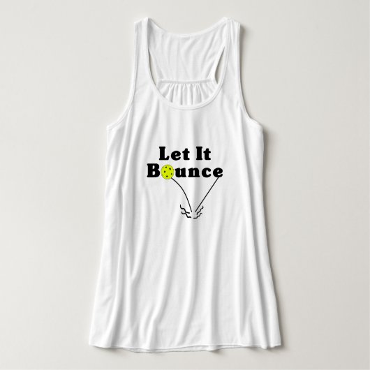 Pickleball Serve Rule - Lass It Bounce, Gelber Bal Tank Top (Design Vorderseite)
