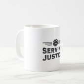 Pickleball Serving Justice Dink Pickleball Player Kaffeetasse (Vorderseite Links)
