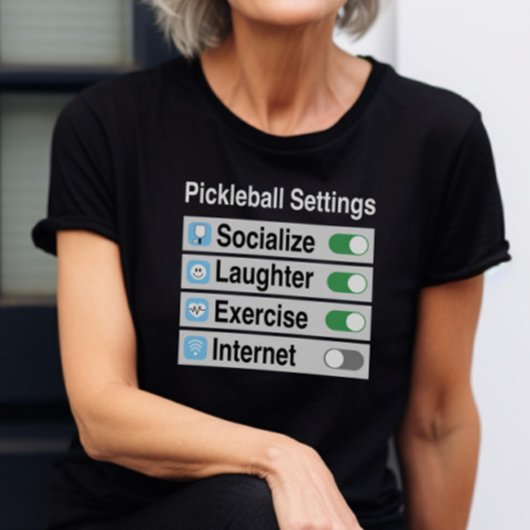 Pickleball Settings Socialize Lachübung T-Shirt