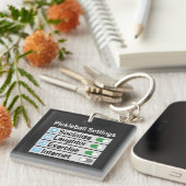 Pickleball Settings Socialize Übungslachen Schlüsselanhänger (Vorderseite rechts)