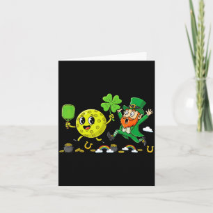 Pickleball Shamrock Kleeblatt St. Patricks Tag Dam Karte