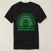 Pickleball Shenanigans St Patricks Day Kleeblatt T-Shirt (Design vorne)