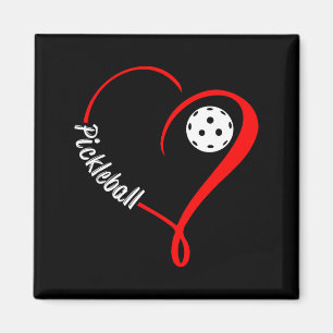 Pickleball-Shirts Damen Valentinstag Picklebal Magnet