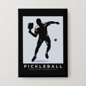 PICKLEBALL SILHOUETTE CLASSIC BUTTON (Vorderseite)