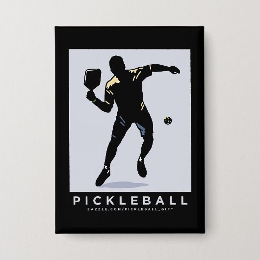 PICKLEBALL SILHOUETTE CLASSIC BUTTON (Vorderseite)