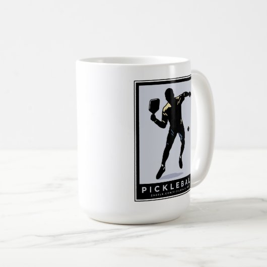 PICKLEBALL SILHOUETTE CLASSIC KAFFEETASSE (VorderseiteRechts)