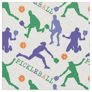 Pickleball-Silhouetten in weißer, benutzerdefinie Stoff
