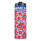 Pickleball Sipper, benutzerdefinierter Text Thermosbecher (Vorderseite)