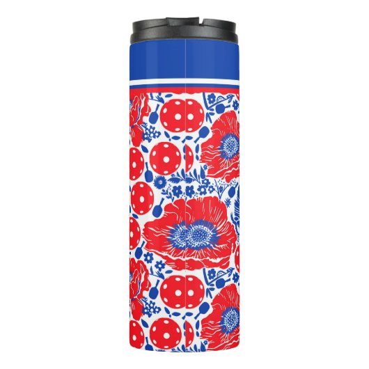 Pickleball Sipper, benutzerdefinierter Text Thermosbecher (Rückseite)