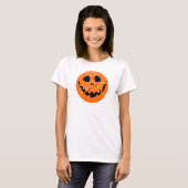 Pickleball Skeleton Jack-o'-Lantern T-Shirt (Vorne ganz)