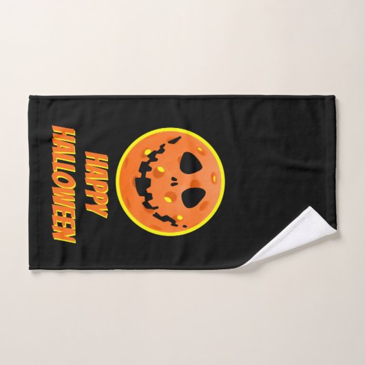 Pickleball Skeleton Jack-o''Lantern Halloween Handtuch (Handtuch)