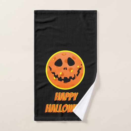 Pickleball Skeleton Jack-o''Lantern Halloween Handtuch (Handtuch)