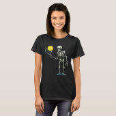 Pickleball Skeleton T-Shirt Halloween Kostüm Pickl (Vorne ganz)