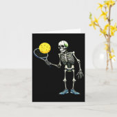 Pickleball Skeleton T-Shirt Halloween Kostüm Pickl Karte (Gelbe Blume)