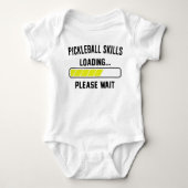 Pickleball Skills Loading Bitte warten Funny Baby Strampler (Vorderseite)