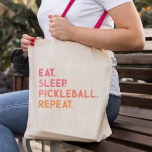 Pickleball: Sleep Pickleball wiederholen Tote Bag Tragetasche