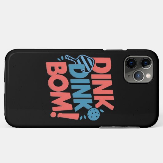 Pickleball-Slogan Dink Dink Boom Funny Pickleball Case-Mate iPhone Hülle (Rückseite (Horizontal))