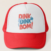 Pickleball-Slogan Dink Dink Boom Funny Pickleball Truckerkappe (Vorderseite)