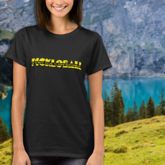 Pickleball Slogan witzig gelb T-Shirt