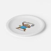 Pickleball Sloth T-Pickleball Y'all Pappteller (Schrägansicht)