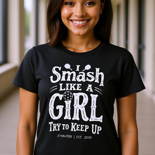 Pickleball Smash Funny Gift Typ Personalisiert T-Shirt