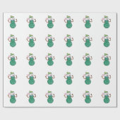 Pickleball Snowman Funny Christmas Geschenkpapier (Flach)