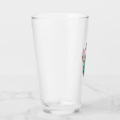 Pickleball Snowman Funny Christmas Glas (Rechts)