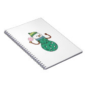Pickleball Snowman Funny Christmas Notizblock (Rechte Seite)