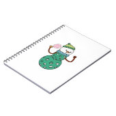 Pickleball Snowman Funny Christmas Notizblock (Linke Seite)