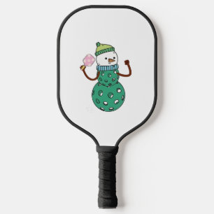 Pickleball Snowman Funny Christmas Schläger