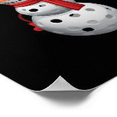 Pickleball Snowman Poster (Ecke)